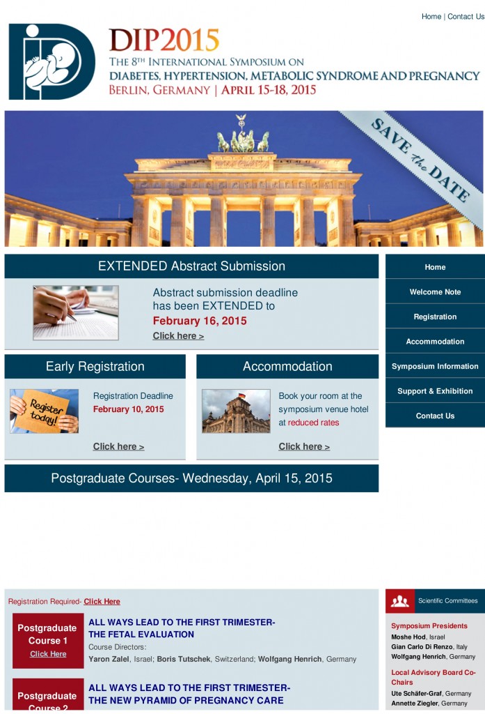 DIP Symposium 2015: Abstract Submission Deadline Extended!
