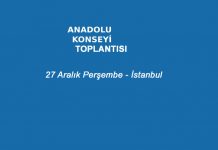 Anadolu Konseyi Toplantısı | 27 Aralık | İstanbul