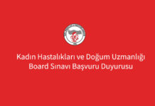 Kadın Hastalıkları ve Doğum Uzmanlığı Board Sınavı Başvuru Duyurusu