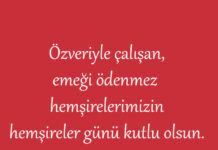 Hemşireler Günü Kutlu Olsun