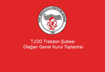 TJOD Trabzon Şubesi Olağan Genel Kurul Toplantısı | 21 Haziran 2021